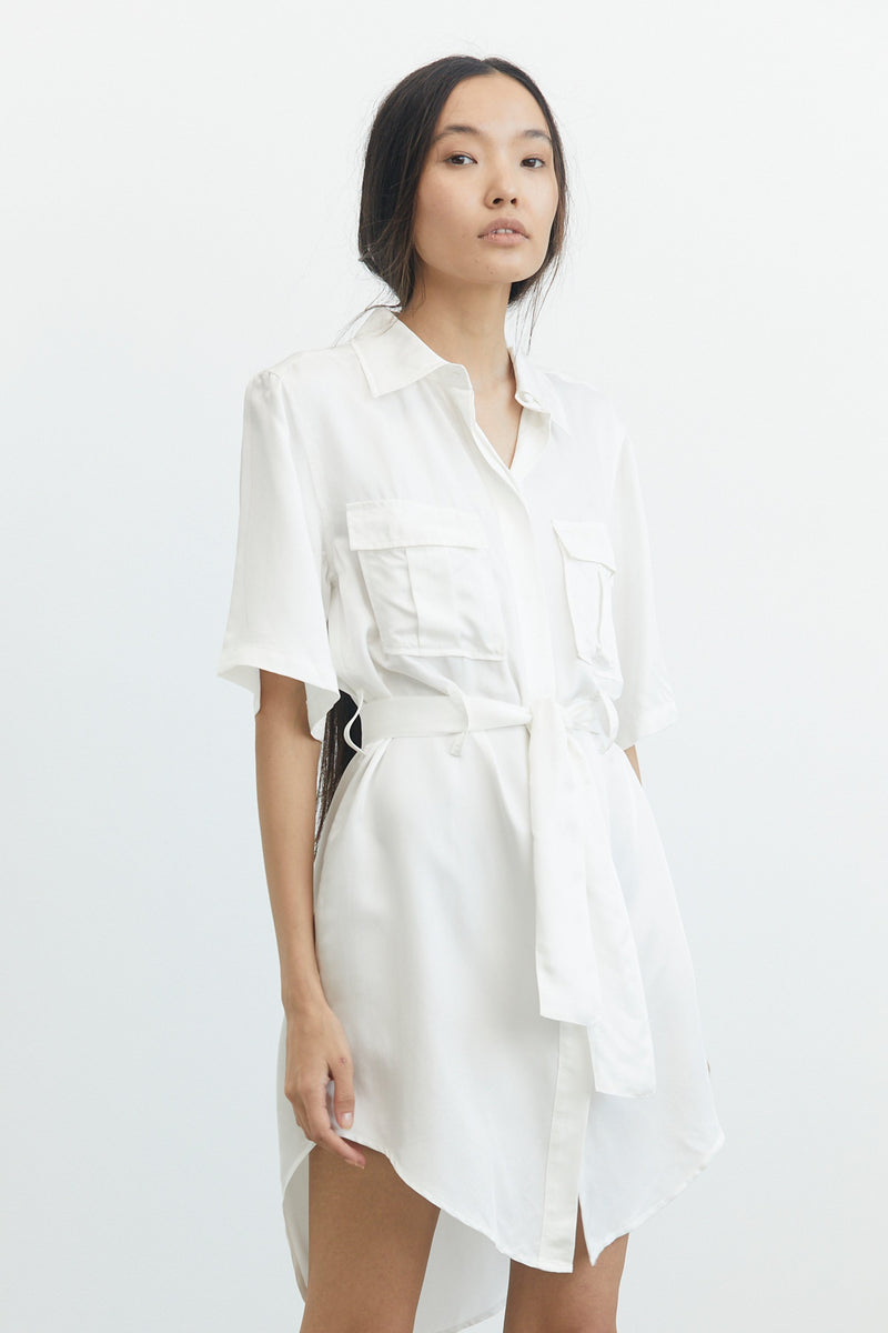 White utility shirt outlet dress