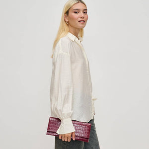 Adelle Clutch in Wine