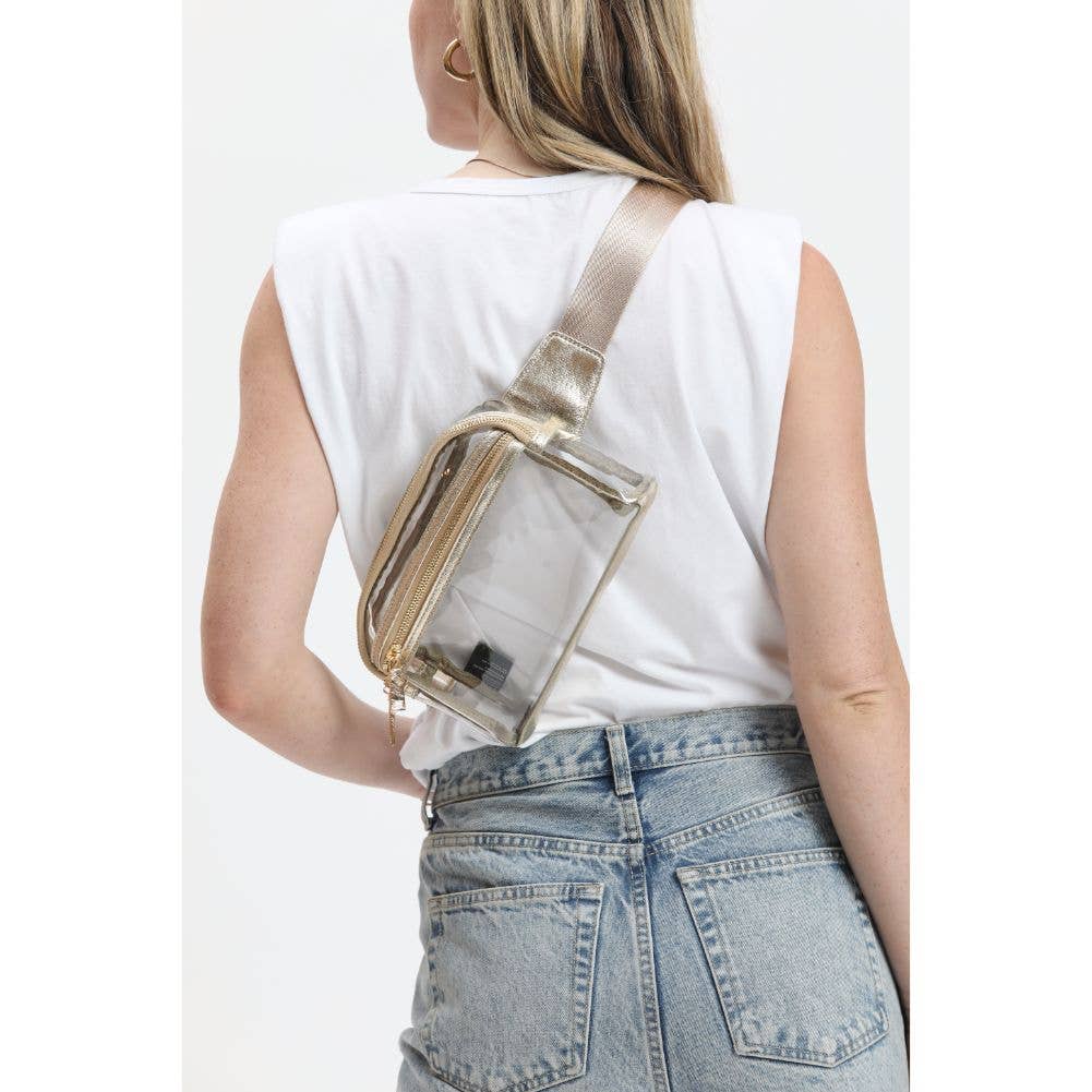 Air Clear Stadium Belt Bag Fanny Pack in Gold