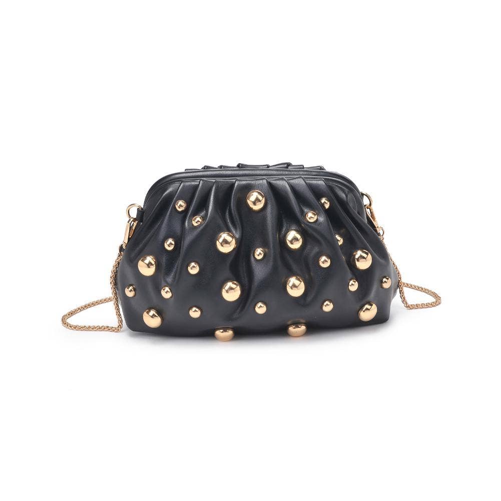 Carey Studded Clutch in Black