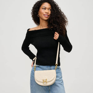 Alise Woven Crossbody in Oatmilk