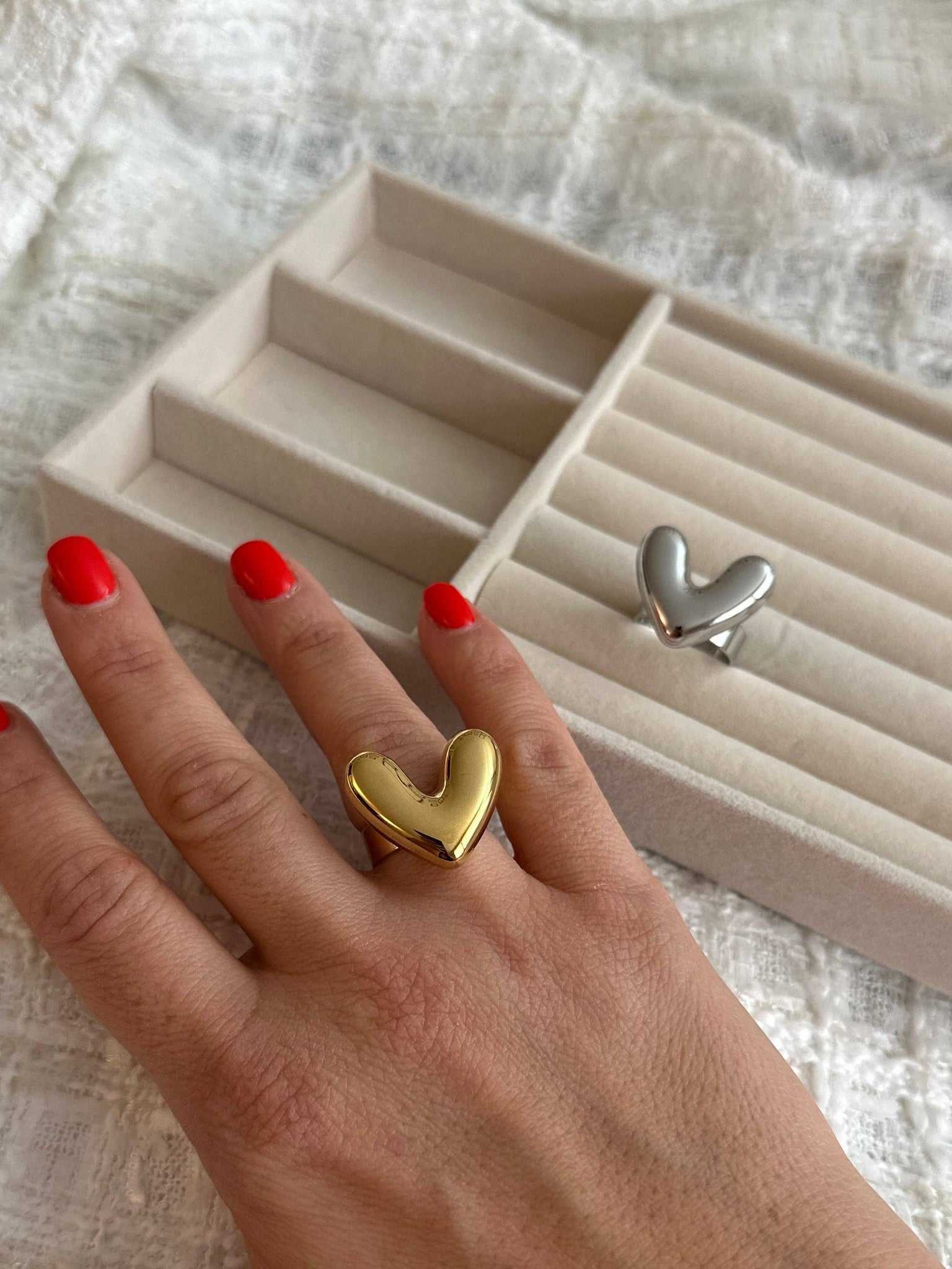 Big Heart ring in Silver