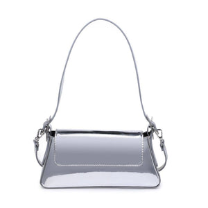 Donna Mirror Metallic Crossbody in Silver