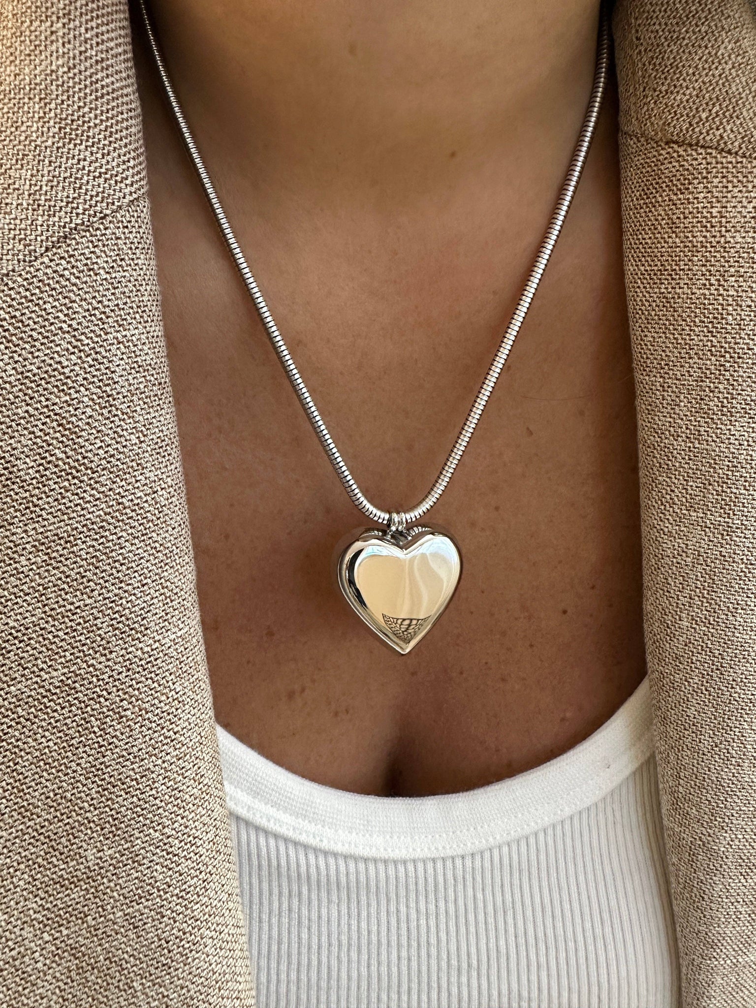 Big Heart Necklace in Gold