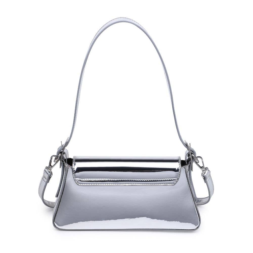 Donna Mirror Metallic Crossbody in Silver