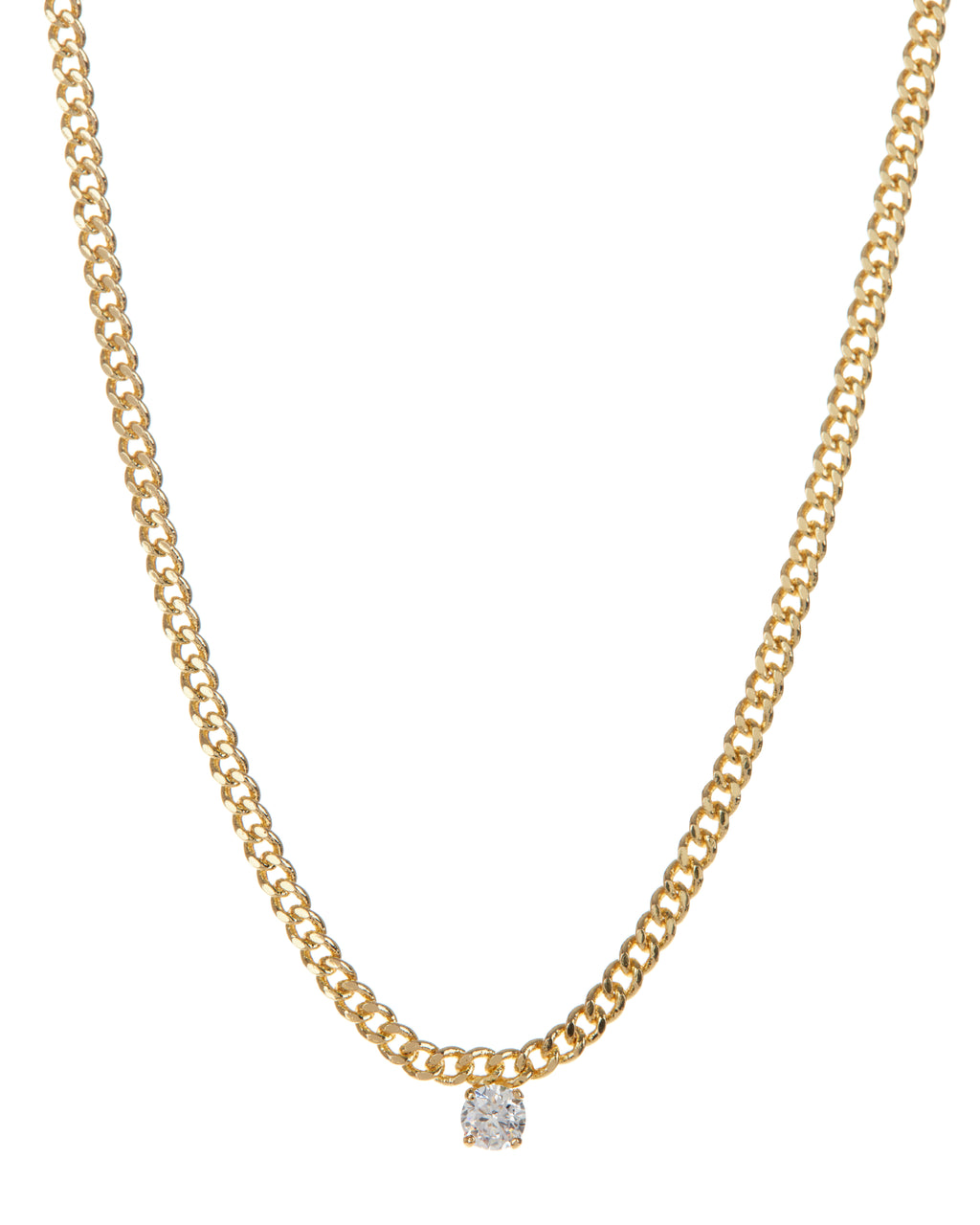 Bardot Stud Charm Necklace in Gold