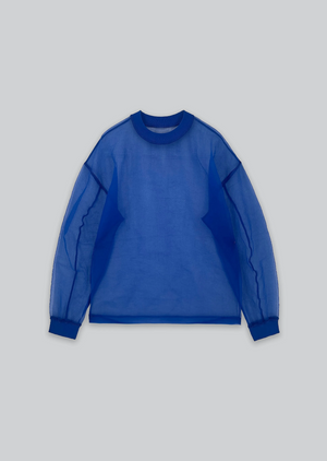 Organza Sweatshirt in Blue