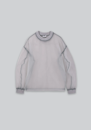 Organza Sweatshirt in Grey