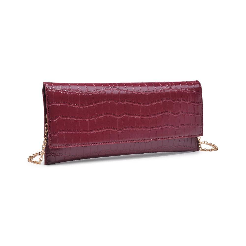 Adelle Clutch in Wine