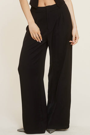 Wide Leg Trousers in Black