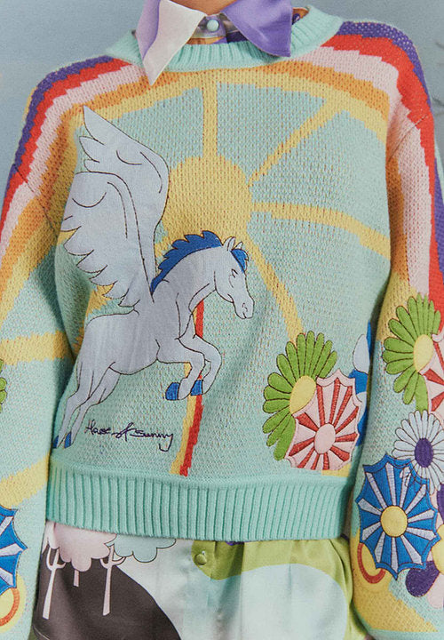 The Technicolour Classic Jumper with Applique Embroidery