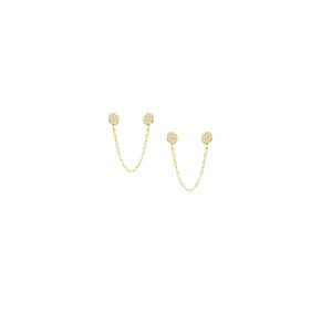 Sterling Double Post Chain Earring